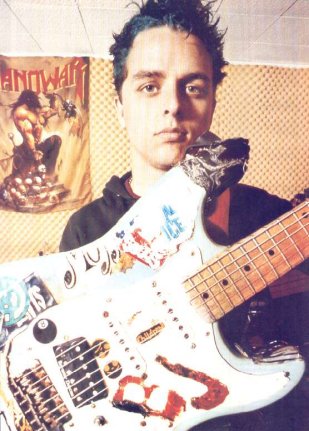 Billy Joe Armstrong with his trusty axe,Summer 96 (DC Collection)